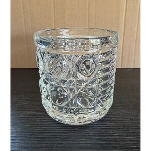 Vintage Pressed Glass Jar in the Windsor Button and Cane Pattern Jam Sugar